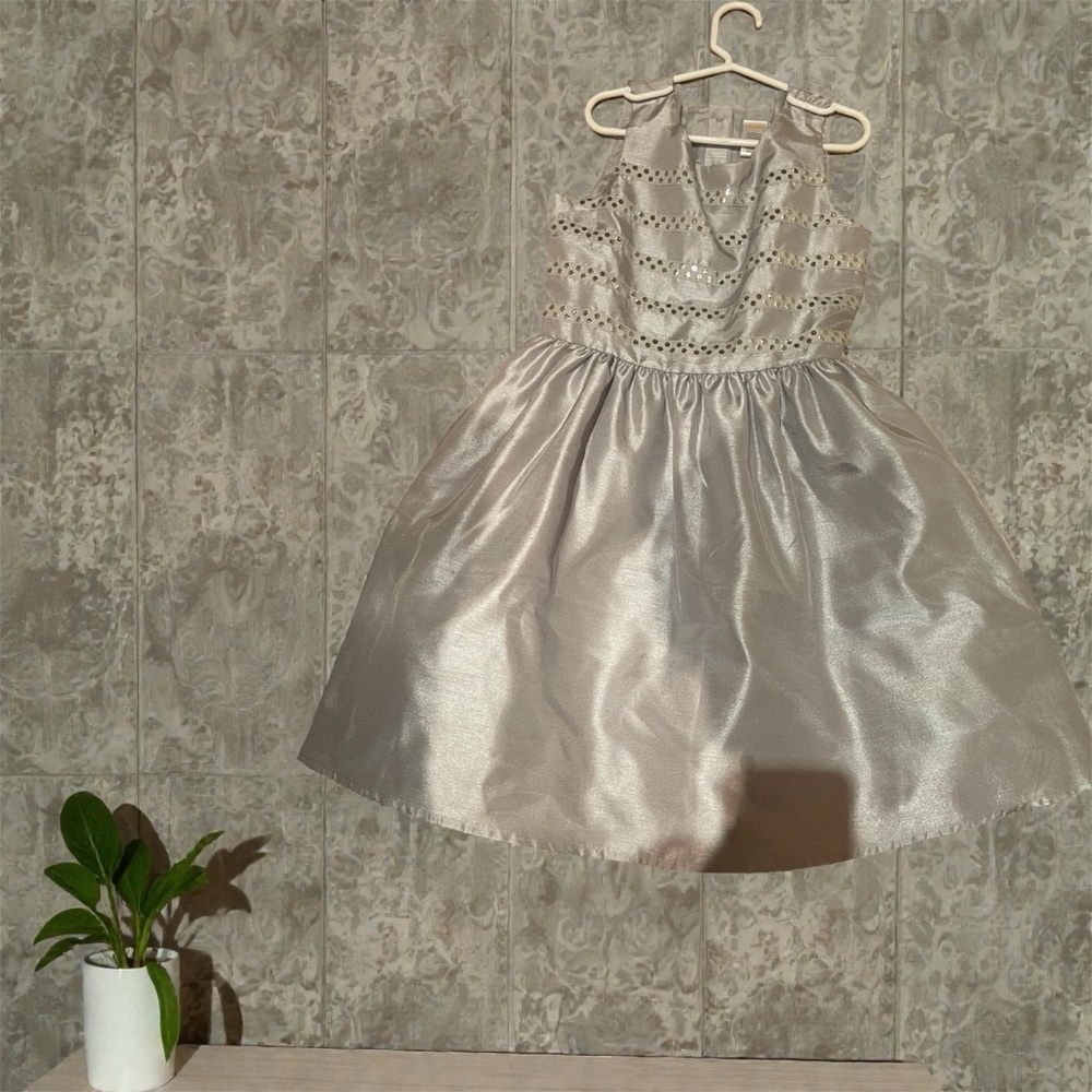 Gymboree Shimmering Silver Halter Dress